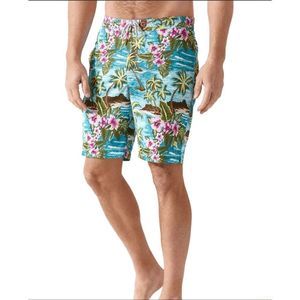 NWT TOMMY BAHAMA Baja Hula High Seas Mens Swim‎ Trunks Board Shorts Size S